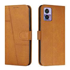 Coque Portefeuille Livre Cuir Etui Clapet Y01X pour Motorola Moto Edge 30 Neo 5G Brun Clair