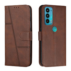 Coque Portefeuille Livre Cuir Etui Clapet Y01X pour Motorola Moto Edge Lite 5G Marron