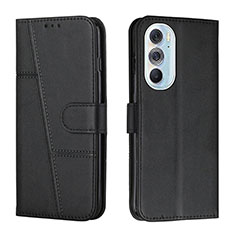 Coque Portefeuille Livre Cuir Etui Clapet Y01X pour Motorola Moto Edge Plus (2022) 5G Noir