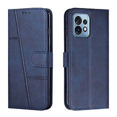 Coque Portefeuille Livre Cuir Etui Clapet Y01X pour Motorola Moto Edge Plus (2023) 5G Bleu