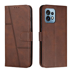 Coque Portefeuille Livre Cuir Etui Clapet Y01X pour Motorola Moto Edge Plus (2023) 5G Marron