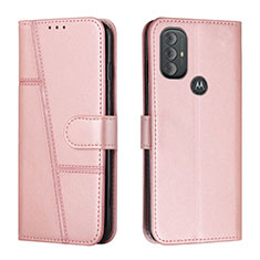 Coque Portefeuille Livre Cuir Etui Clapet Y01X pour Motorola Moto G Play (2023) Or Rose