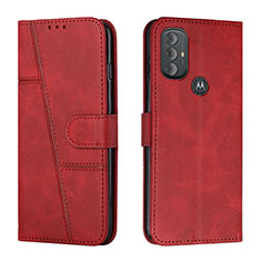 Coque Portefeuille Livre Cuir Etui Clapet Y01X pour Motorola Moto G Play Gen 2 Rouge