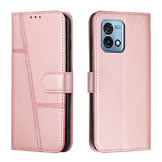 Coque Portefeuille Livre Cuir Etui Clapet Y01X pour Motorola Moto G Stylus (2023) 4G Or Rose