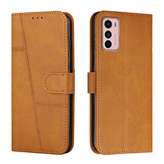 Coque Portefeuille Livre Cuir Etui Clapet Y01X pour Motorola Moto G42 Brun Clair