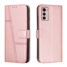 Coque Portefeuille Livre Cuir Etui Clapet Y01X pour Motorola Moto G42 Or Rose