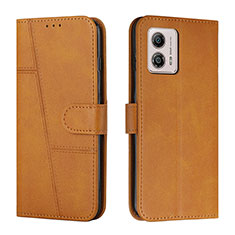 Coque Portefeuille Livre Cuir Etui Clapet Y01X pour Motorola Moto G53 5G Brun Clair