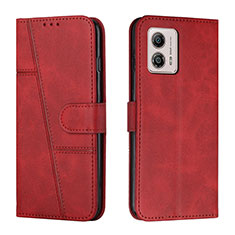 Coque Portefeuille Livre Cuir Etui Clapet Y01X pour Motorola Moto G53 5G Rouge