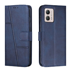 Coque Portefeuille Livre Cuir Etui Clapet Y01X pour Motorola Moto G53j 5G Bleu