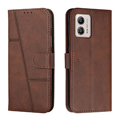 Coque Portefeuille Livre Cuir Etui Clapet Y01X pour Motorola Moto G53y 5G Marron