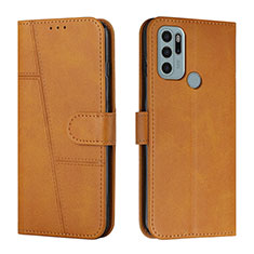 Coque Portefeuille Livre Cuir Etui Clapet Y01X pour Motorola Moto G60s Brun Clair