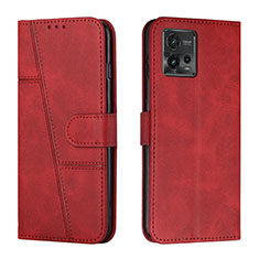 Coque Portefeuille Livre Cuir Etui Clapet Y01X pour Motorola Moto G72 Rouge