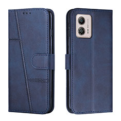 Coque Portefeuille Livre Cuir Etui Clapet Y01X pour Motorola Moto G73 5G Bleu