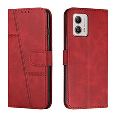 Coque Portefeuille Livre Cuir Etui Clapet Y01X pour Motorola Moto G73 5G Rouge