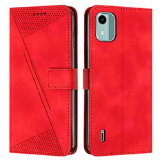 Coque Portefeuille Livre Cuir Etui Clapet Y01X pour Nokia C12 Plus Rouge