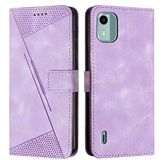 Coque Portefeuille Livre Cuir Etui Clapet Y01X pour Nokia C12 Violet