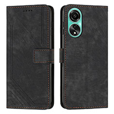 Coque Portefeuille Livre Cuir Etui Clapet Y01X pour Oppo A18 Noir