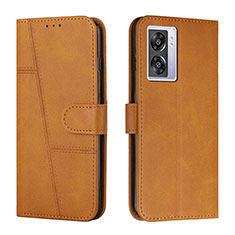 Coque Portefeuille Livre Cuir Etui Clapet Y01X pour Oppo A77 5G Brun Clair