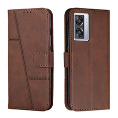 Coque Portefeuille Livre Cuir Etui Clapet Y01X pour Oppo A77 5G Marron