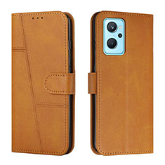 Coque Portefeuille Livre Cuir Etui Clapet Y01X pour Oppo A96 4G Brun Clair