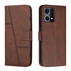 Coque Portefeuille Livre Cuir Etui Clapet Y01X pour Oppo F21s Pro 4G Marron