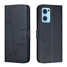 Coque Portefeuille Livre Cuir Etui Clapet Y01X pour Oppo Find X5 Lite 5G Bleu