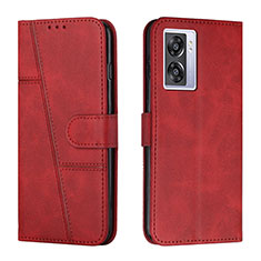 Coque Portefeuille Livre Cuir Etui Clapet Y01X pour Oppo K10 5G India Rouge