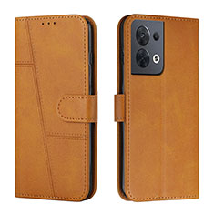 Coque Portefeuille Livre Cuir Etui Clapet Y01X pour Oppo Reno8 5G Brun Clair