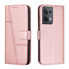 Coque Portefeuille Livre Cuir Etui Clapet Y01X pour Oppo Reno8 5G Or Rose