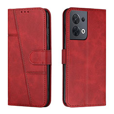 Coque Portefeuille Livre Cuir Etui Clapet Y01X pour Oppo Reno8 5G Rouge