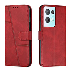 Coque Portefeuille Livre Cuir Etui Clapet Y01X pour Oppo Reno8 Pro+ Plus 5G Rouge