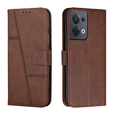 Coque Portefeuille Livre Cuir Etui Clapet Y01X pour Oppo Reno9 5G Marron