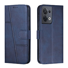 Coque Portefeuille Livre Cuir Etui Clapet Y01X pour Oppo Reno9 Pro 5G Bleu