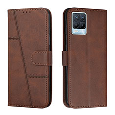 Coque Portefeuille Livre Cuir Etui Clapet Y01X pour Realme 8 4G Marron