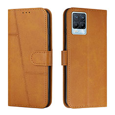 Coque Portefeuille Livre Cuir Etui Clapet Y01X pour Realme 8 Pro Brun Clair