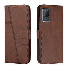 Coque Portefeuille Livre Cuir Etui Clapet Y01X pour Realme 8s 5G Marron