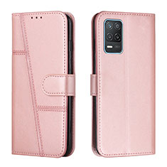 Coque Portefeuille Livre Cuir Etui Clapet Y01X pour Realme 8s 5G Or Rose