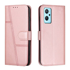 Coque Portefeuille Livre Cuir Etui Clapet Y01X pour Realme 9i 5G Or Rose