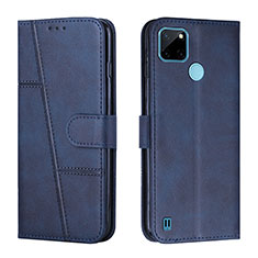 Coque Portefeuille Livre Cuir Etui Clapet Y01X pour Realme C21Y Bleu