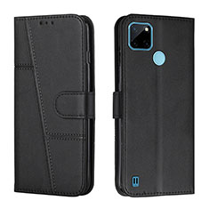 Coque Portefeuille Livre Cuir Etui Clapet Y01X pour Realme C21Y Noir