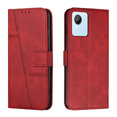 Coque Portefeuille Livre Cuir Etui Clapet Y01X pour Realme C30 Rouge