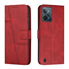 Coque Portefeuille Livre Cuir Etui Clapet Y01X pour Realme C31 Rouge