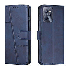 Coque Portefeuille Livre Cuir Etui Clapet Y01X pour Realme C35 Bleu