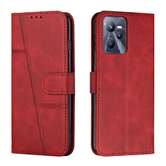 Coque Portefeuille Livre Cuir Etui Clapet Y01X pour Realme C35 Rouge