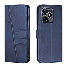 Coque Portefeuille Livre Cuir Etui Clapet Y01X pour Realme C51 Bleu