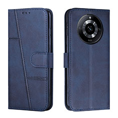 Coque Portefeuille Livre Cuir Etui Clapet Y01X pour Realme Narzo 60 5G Bleu