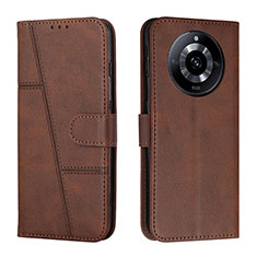 Coque Portefeuille Livre Cuir Etui Clapet Y01X pour Realme Narzo 60 5G Marron