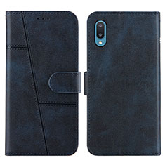 Coque Portefeuille Livre Cuir Etui Clapet Y01X pour Samsung Galaxy A02 Bleu