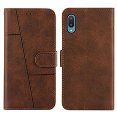 Coque Portefeuille Livre Cuir Etui Clapet Y01X pour Samsung Galaxy A02 Marron