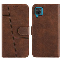 Coque Portefeuille Livre Cuir Etui Clapet Y01X pour Samsung Galaxy A12 5G Marron